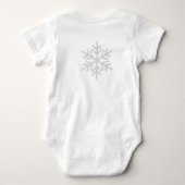 Gelukkig Nieuwjaar Sneeuwvlok Baby Bodysuit (Achterkant)
