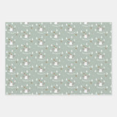 "Gelukkig Nieuwjaar!" Snowcat Aangepast Inpakpapier Vel (Voorkant 3)