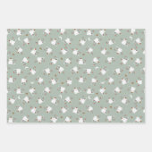 "Gelukkig Nieuwjaar!" Snowcat Aangepast Inpakpapier Vel (Voorkant)