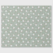 "Gelukkig Nieuwjaar!" Snowcat aangepaste inpakpapi Cadeaupapier (Vlak)