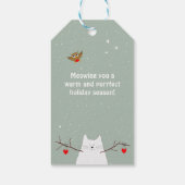 'Gelukkig Nieuwjaar' Snowcat Cadeaulabel (Achterkant)