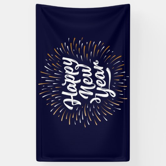 Gelukkig nieuwjaar spandoek (Verticaal)