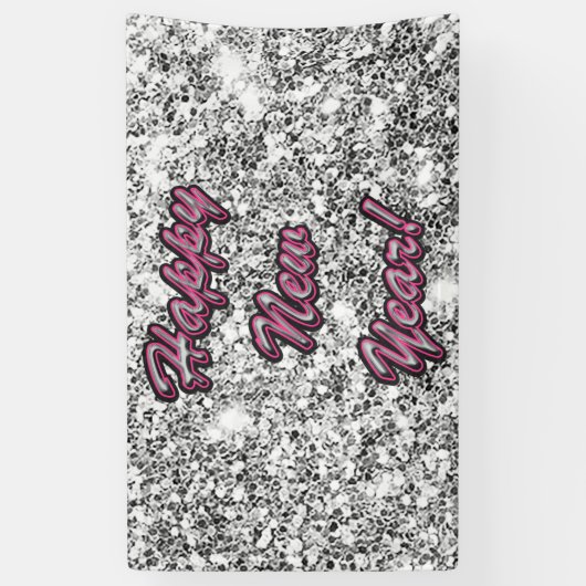 Gelukkig nieuwjaar spandoek (Verticaal)