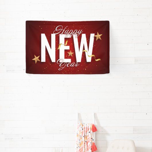 Gelukkig nieuwjaar spandoek (Insitu)