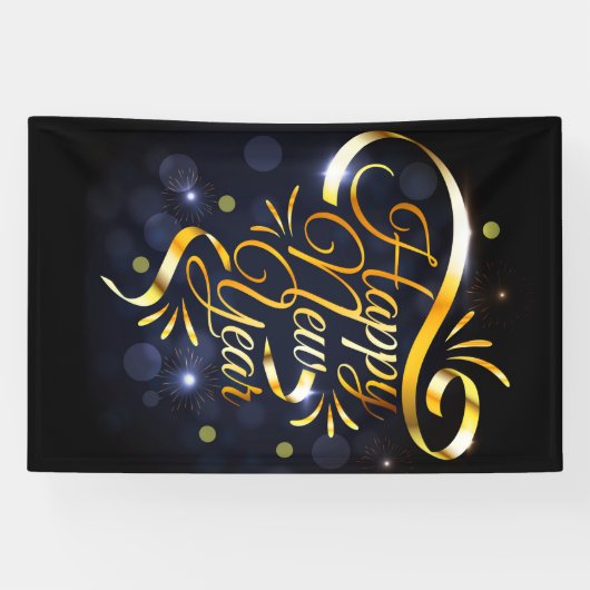 Gelukkig nieuwjaar spandoek (Horizontaal)