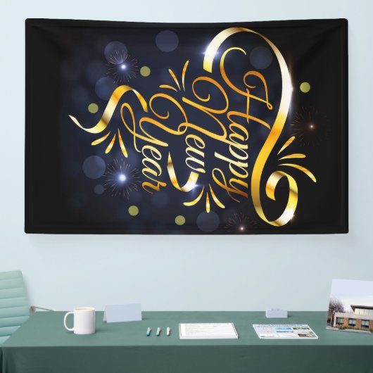 Gelukkig nieuwjaar spandoek (Beurs)