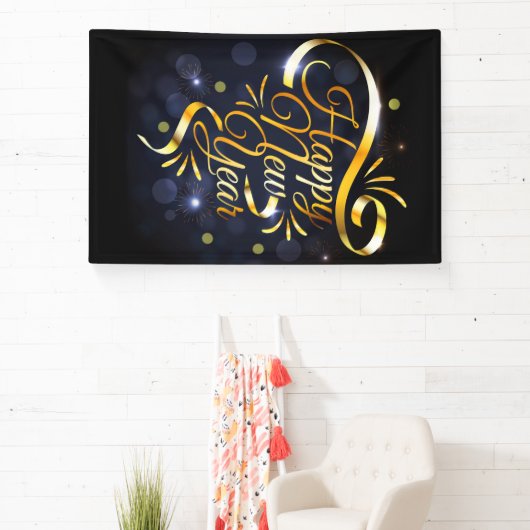 Gelukkig nieuwjaar spandoek (Insitu)