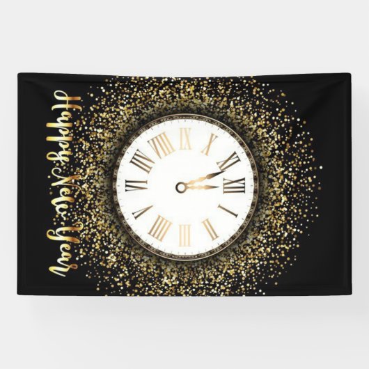 Gelukkig nieuwjaar spandoek (Horizontaal)