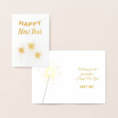 Gelukkig nieuwjaar Sparkler Corporate Gold Folie Kaarten (Display)