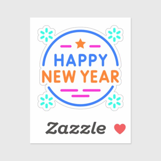 "Gelukkig Nieuwjaar" Sticker (Vel)