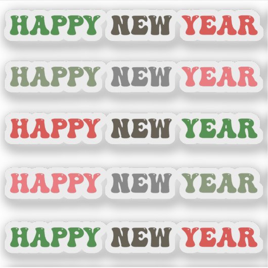 gelukkig nieuwjaar sticker (Voorkant)