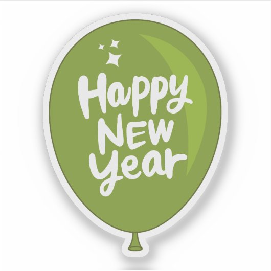 gelukkig nieuwjaar sticker (Voorkant)