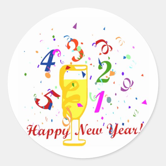 Gelukkig Nieuwjaar stickers (Voorkant)