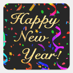 "Gelukkig nieuwjaar!" stickers