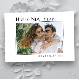 Gelukkig Nieuwjaar Stijlvolle moderne minimalistis Feestdagenkaart