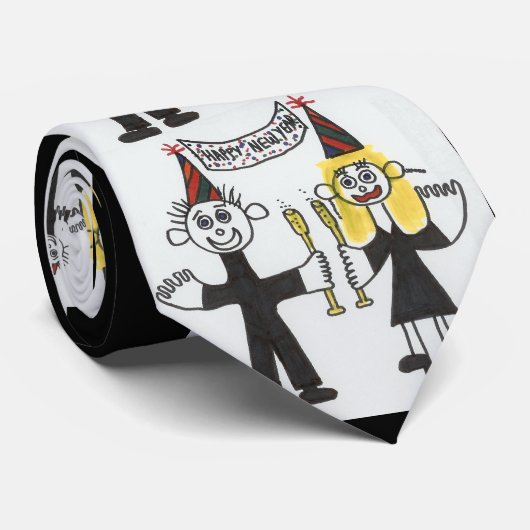 Gelukkig nieuwjaar stropdas (Opgerold)