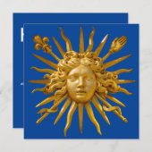 Gelukkig Nieuwjaar / Symbool van Lodewijk XIV de Z Feestdagenkaart (Voorkant / Achterkant)