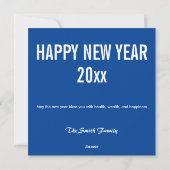 Gelukkig Nieuwjaar / Symbool van Lodewijk XIV de Z Feestdagenkaart (Achterkant)