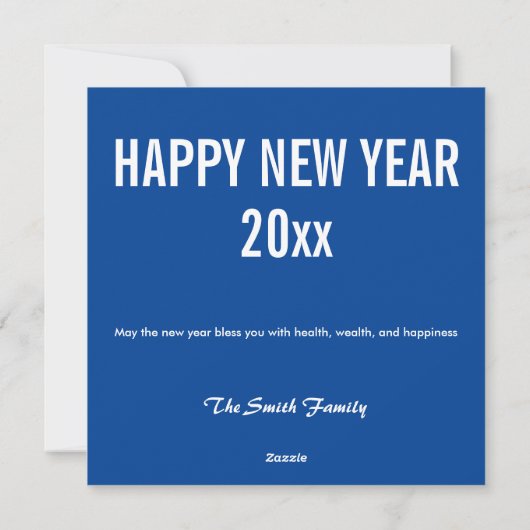 Gelukkig Nieuwjaar / Symbool van Lodewijk XIV de Z Feestdagenkaart (Achterkant)