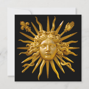 Gelukkig Nieuwjaar / Symbool van Lodewijk XIV de Z Feestdagenkaart