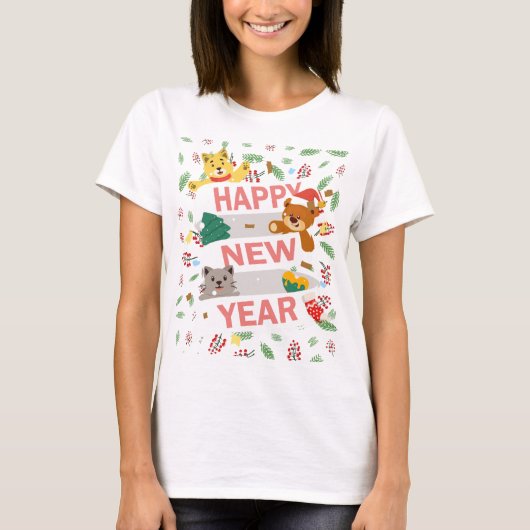 Gelukkig nieuwjaar t-shirt (Voorkant)