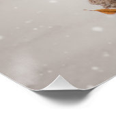 Gelukkig nieuwjaar. Teddy Bear. Perfect Poster (Hoek)