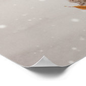 Gelukkig nieuwjaar. Teddy Bear. Poster (Hoek)