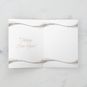 Gelukkig Nieuwjaar. Teddy draagt Feestdagen Kaart (Binnen)