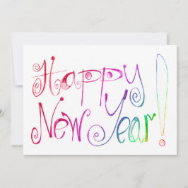 Gelukkig Nieuwjaar tekenening groet handlettering Feestdagenkaart