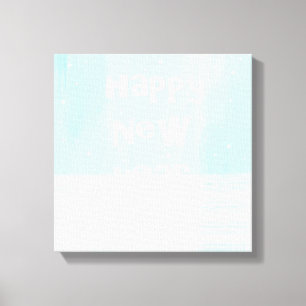 Gelukkig Nieuwjaar Tekst Kunst Canvas Afdruk