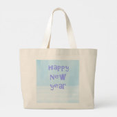 Gelukkig Nieuwjaar Tekst Kunst Grote Tote Bag (Achterkant)