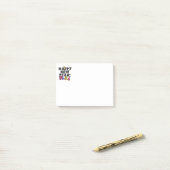 Gelukkig Nieuwjaar - Tekst met feesthoeden Post-it® Notes (Op bureau)