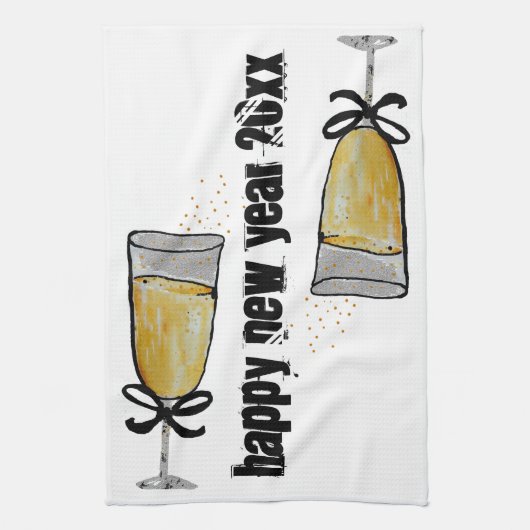 Gelukkig nieuwjaar theedoek (Verticaal)