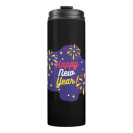 Gelukkig nieuwjaar thermosbeker