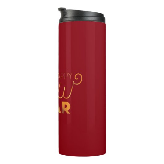 Gelukkig nieuwjaar thermosbeker (Geroteerd rechts)