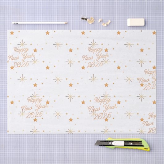 Gelukkig nieuwjaar tissuepapier (Craft)