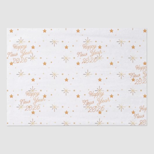 Gelukkig nieuwjaar tissuepapier (Voorkant)