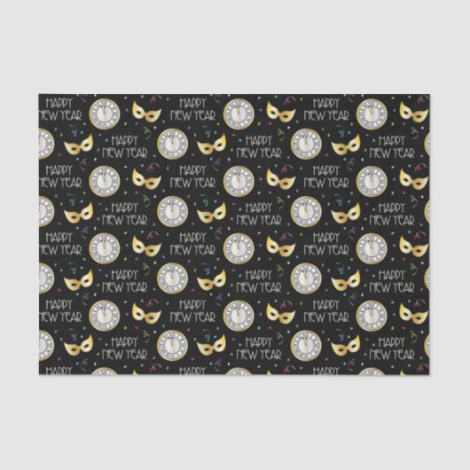 Gelukkig nieuwjaar tissuepapier (Voorkant)