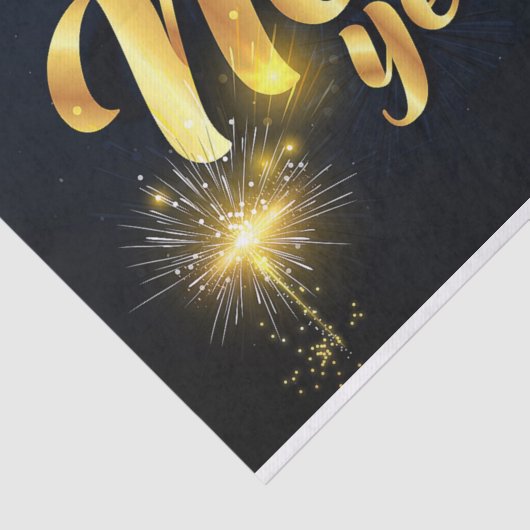 Gelukkig nieuwjaar tissuepapier (Detail)