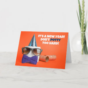 Gelukkig Nieuwjaar Toiletpapier Humor Feestdagen Kaart