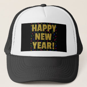 Gelukkig nieuwjaar trucker pet