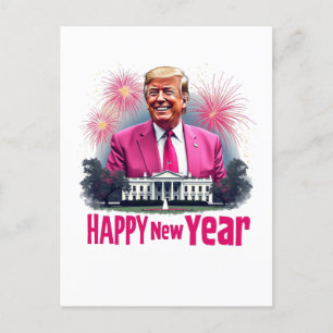 Gelukkig nieuwjaar Trump inauguratiedag 2025 Uitnodiging Briefkaart