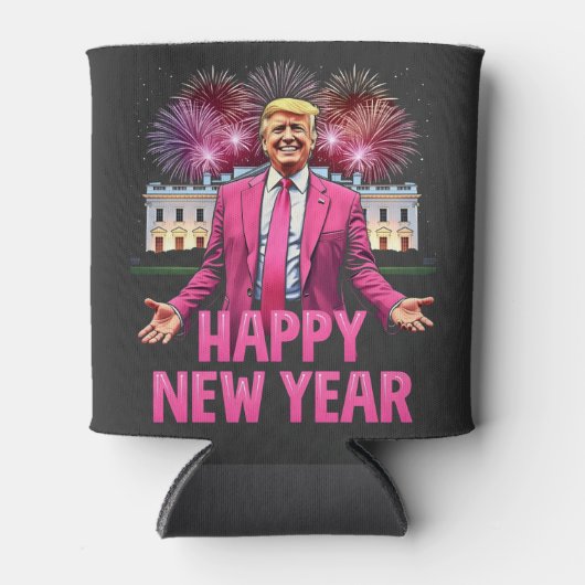 Gelukkig Nieuwjaar Trump Resolutie 2025 Blikjeskoeler (Voorkant)