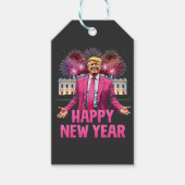 Gelukkig Nieuwjaar Trump Resolutie 2025 Cadeaulabel (Voorkant)