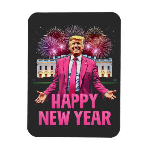 Gelukkig Nieuwjaar Trump Resolutie 2025 Magneet