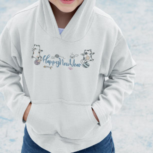 Gelukkig Nieuwjaar tussen Kittens in balans op een