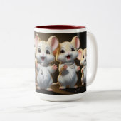 Gelukkig nieuwjaar tweekleurige koffiemok (Voorkant rechts)