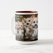 Gelukkig nieuwjaar tweekleurige koffiemok (Voorkant links)