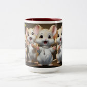 Gelukkig nieuwjaar tweekleurige koffiemok (Center)