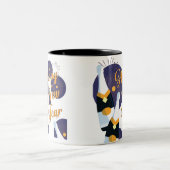 Gelukkig nieuwjaar tweekleurige koffiemok (Center)